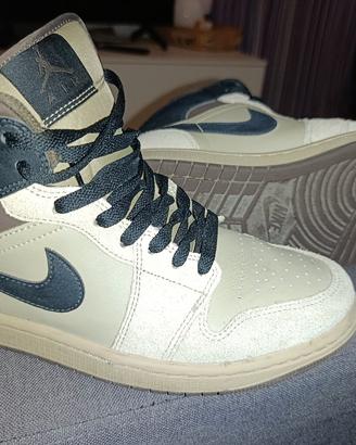 Air Jordan 1 MID - 41 -khaki/black/baroque brown  