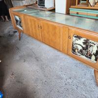 Mobile basso anni 60 cn cristallo in q.ta' di 2.