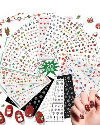 adesivi unghie a tema Natale