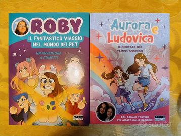 2 libri delle youtuber Roby e Aurora e Ludovica