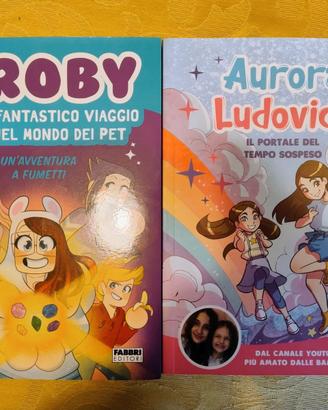 2 libri delle youtuber Roby e Aurora e Ludovica