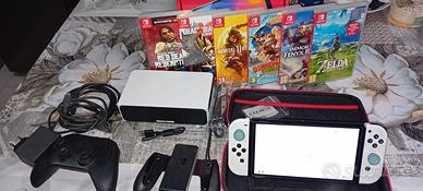 nintendo switch oled + 6 giochi