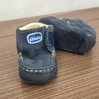 CHICCO scarpa da culla misura 16 blu a strappo