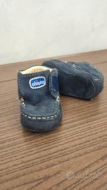 CHICCO scarpa da culla misura 16 blu a strappo