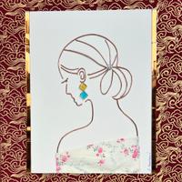 ARTE - DONNA CON SCIALLE - Tecnica mista