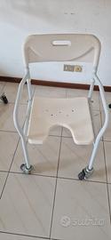 sedia comoda con ruote per anziani disabili