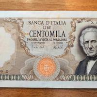 100000 lire Manzoni banconota repubblica ita 