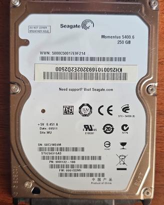 Hardisk SEAGATE 256gb