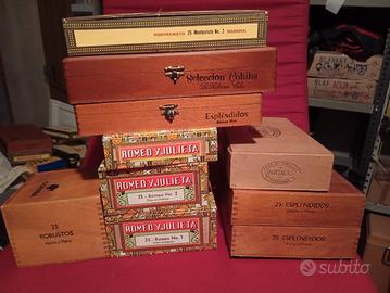 scatole sigari cubani vuote