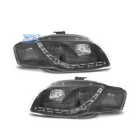 FARI DIURNI PER AUDI A4 B7 04-07 FONDO NERO