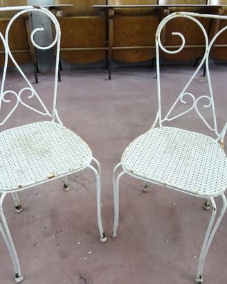 2 Sedie in ferro Vintage
