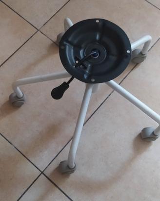 Base con rotelle per sedia cameretta o ufficio 