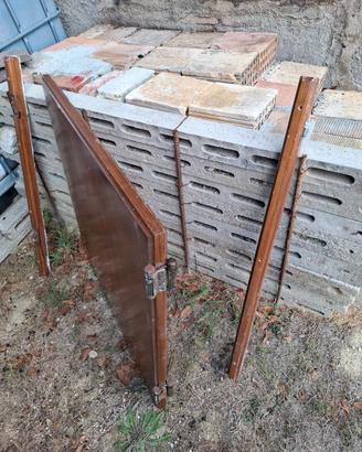 / Anta in legno noce con cernier