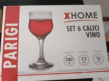 Set 6 Calici da Vino XHOME "Parigi" – Nuovi