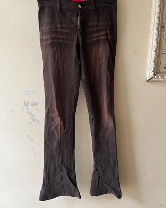 Pantalone cotone/velluto zampa vintage