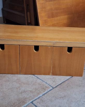 mensole legno con cassetti