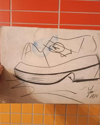 disegni di scarpe design anni 70 firmati 