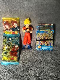 Mega lotto Dragon Ball carte + figure + pacchetti