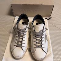 Golden Goose Super-Star Blu e Crema