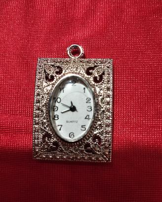 ciondolo orologio acciaio