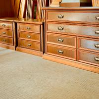 Cassettiera  con comodini in legno arte povera