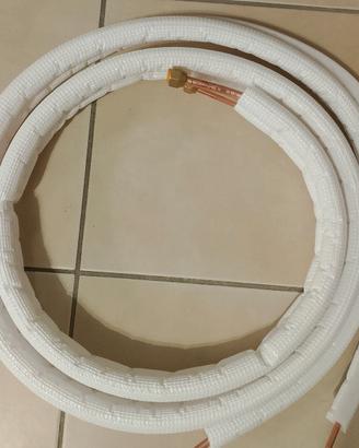 Tubo rame rivestito in kit 1/4 + 3/8 sp. 1 mm 3 m