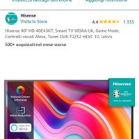 SMART TV HISENSE 40 POLLICI NUOVA ANCORA IMBALLATA