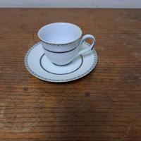 Tazzine e piattini da caffe 11pz bordo in argento