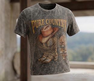 T-shirt Pure Country vintage grigia