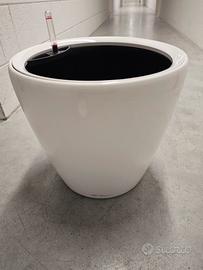 vaso lechuza autoirrigante bianco lucido