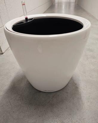 vaso lechuza autoirrigante bianco lucido