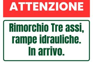 Rimorchio bertoja mezzo dopera / stradale nuovo