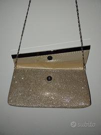 pochette glitter oro 