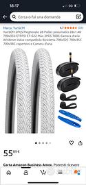 Ruote bianche piu copertoni e accessori per montar