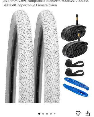 Ruote bianche piu copertoni e accessori per montar