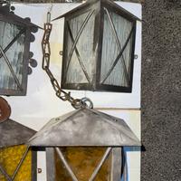 Luci da giardino in ferro battuto