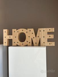 Home - scritta con led