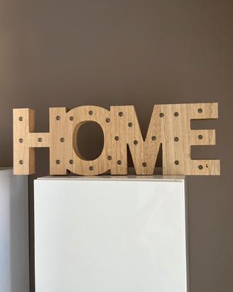 Home - scritta con led