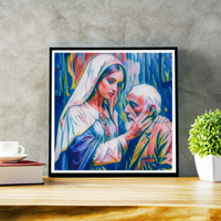 Tela “Abbraccio di Maria” – Icona Sacra Moderna