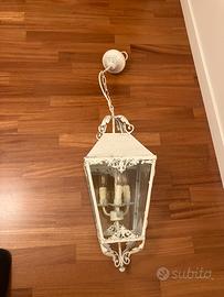 Lampadario a lanterna shabby chic