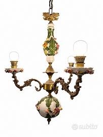 Elegante lampadario vintage stile Capodimonte