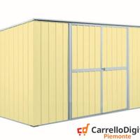 Casetta giardino in Acciaio 345x186cm - 6mq beige