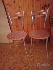 4 sedie cucina corpo acciaio