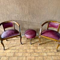 Sedie e sgabello vintage