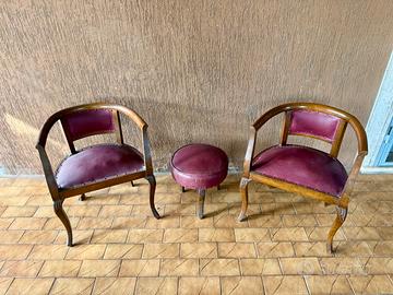 Sedie e sgabello vintage