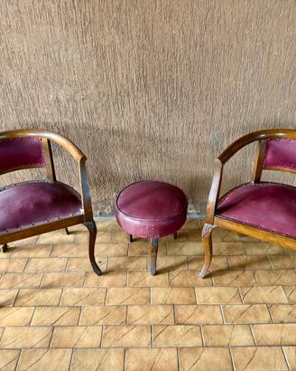 Sedie e sgabello vintage