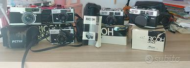 Lotto 5macchine vintage-Ricoh 500 G +35ZF+Petri