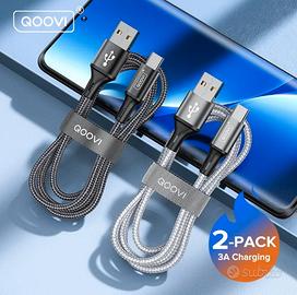 2 CAVI USB C 1mt, SAMSUNG ANDROID Ricarica Cellula