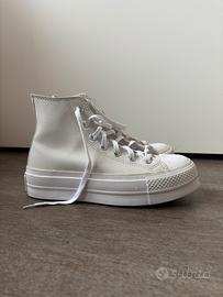 Converse all star panna platform in pelle