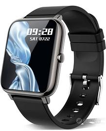 KALINCO Smartwatch Nero, unisex Orologio Fitness